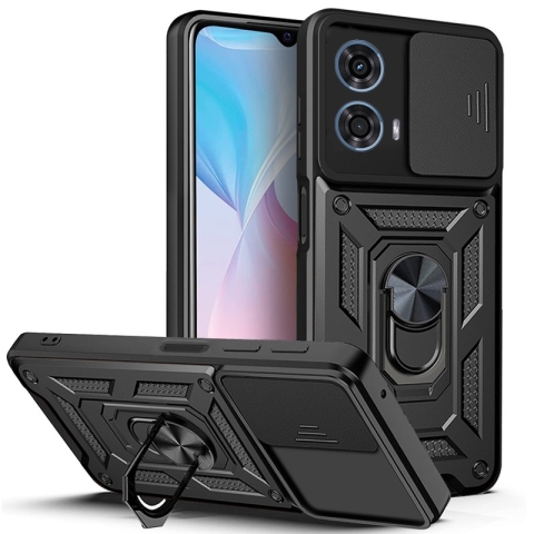 Motorola Moto G04 Moto G24 Moto E14 Твърд удароустойчив кейс Ring Armor