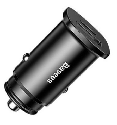 Baseus Square metal A+A 30W Dual QC3.0 Quick Car Charger 12V/24V 2USB
