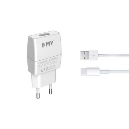 Зарядни устройства EMY MY-A101 Type C 220V 1USB