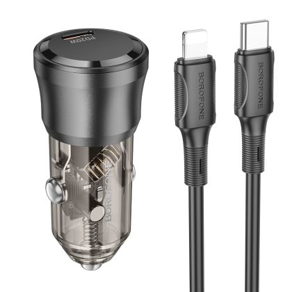 Авто зарядно BOROFONE BZ24 20W Type C to lightning