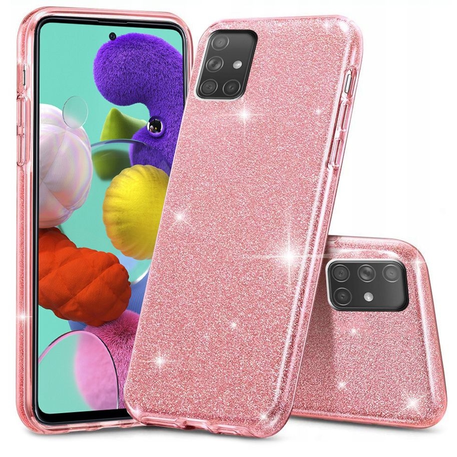 Samsung A51 Силиконов кейс с брокат Shining