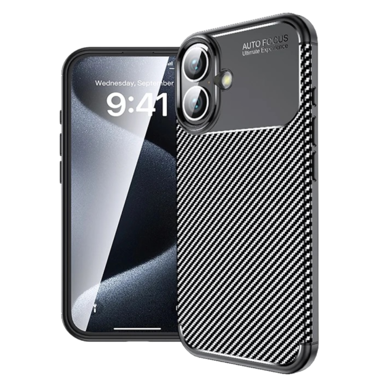 iPhone 16 Plus Силиконов кейс Carbon