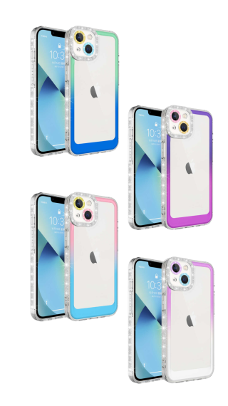 iPhone 14 Прозрачен кейс с кант 