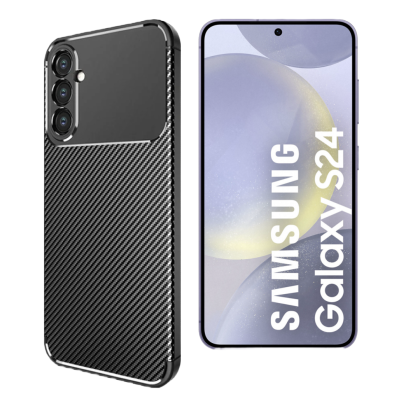 Samsung S24 5G Силиконов кейс Carbon