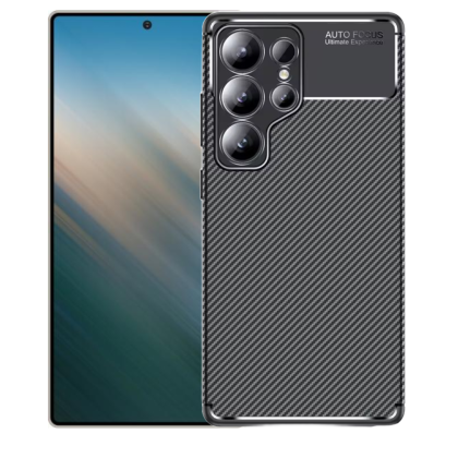 Samsung S25 Ultra Силиконов кейс Carbon