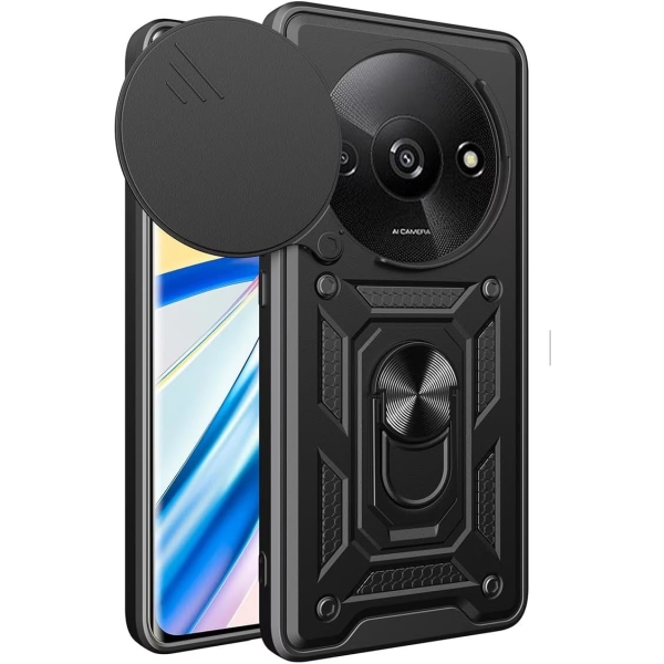 Xiaomi Redmi A3 Твърд удароустойчив кейс Ring Armor