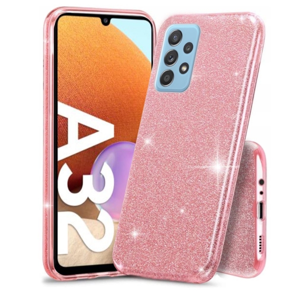 Samsung A32 4G Силиконов кейс с брокат Shining
