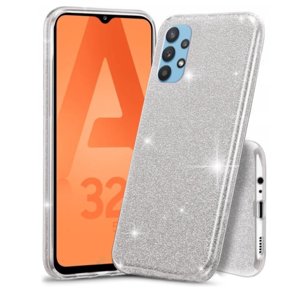 Samsung A32 4G Силиконов кейс с брокат Shining