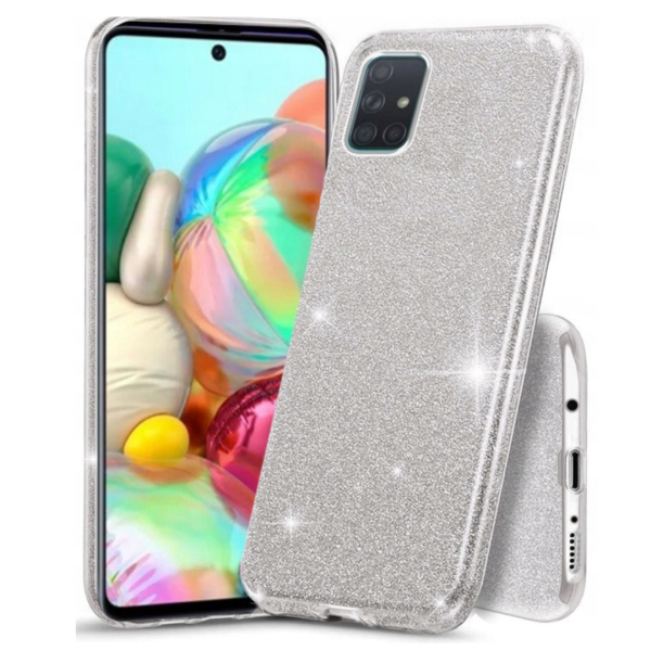 Samsung A71 Силиконов кейс с брокат Shining