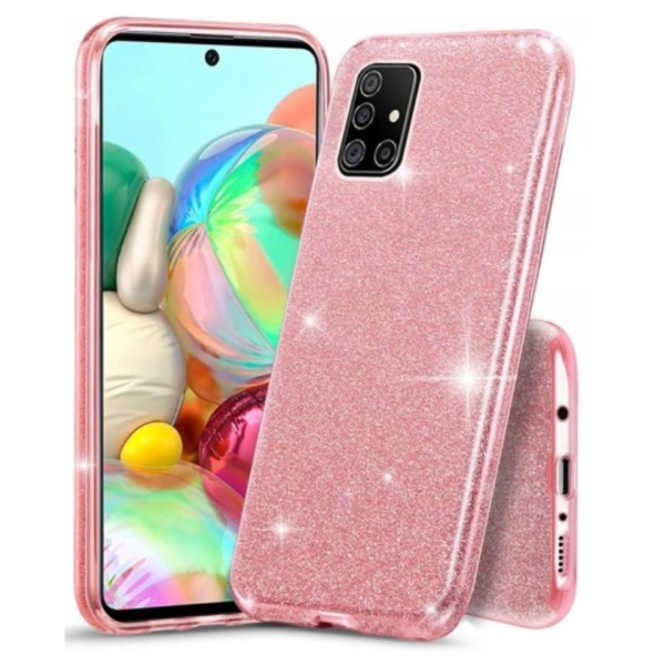 Samsung A71 Силиконов кейс с брокат Shining