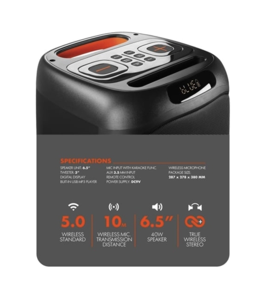 Powerway MIO 40 W Party Karaoke Bluetooth SPEAKER
