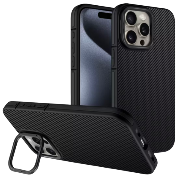 iPhone 16 Pro Carbon case stand 
