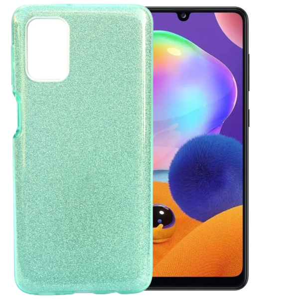 Samsung A31 Силиконов кейс с брокат Shining