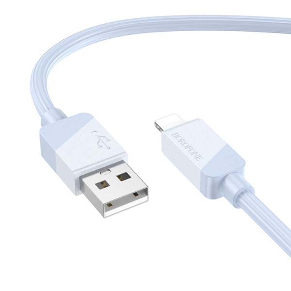 USB кабел BOROFONE BX107 USB to lightning 2.4A 1m