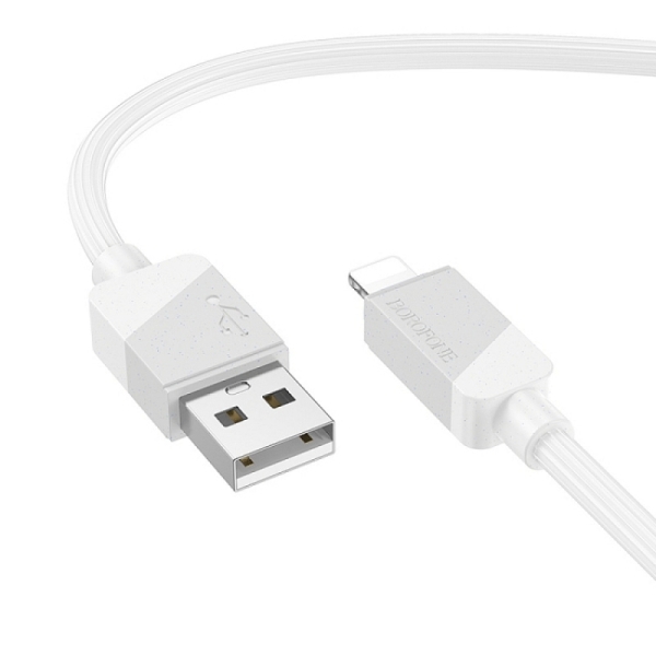 USB кабел BOROFONE BX107 USB to lightning 2.4A 1m