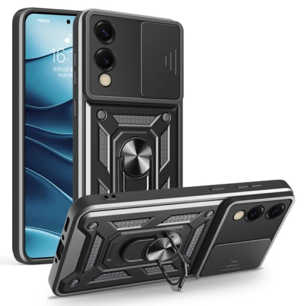 Samsung S25 Edge Твърд удароустойчив кейс Ring Armor