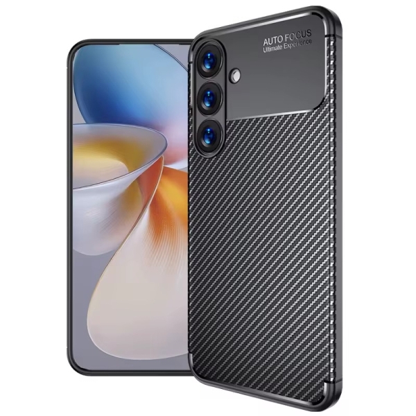 Samsung S25 Силиконов кейс Carbon