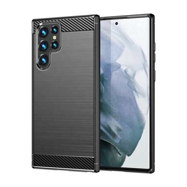 Samsung S23 Ultra Силиконов кейс Carbon
