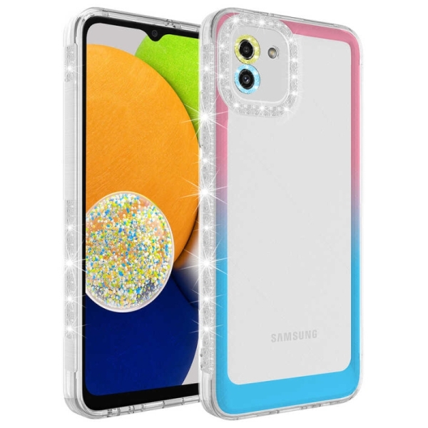 Samsung A03 Прозрачен кейс с кант 