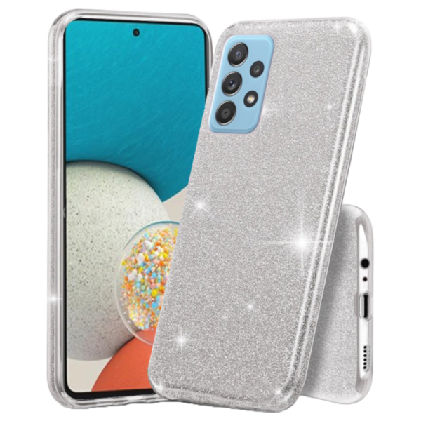 Samsung A53 5G Силиконов кейс с брокат Shining