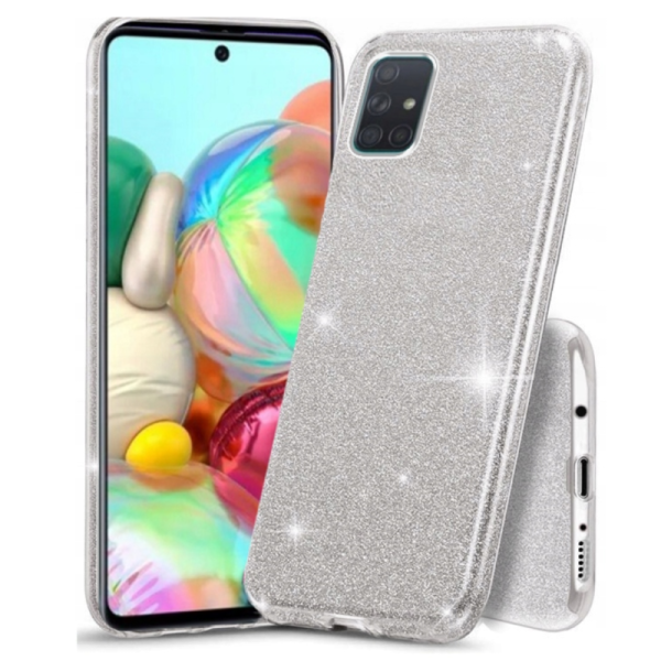 Samsung A71 Силиконов кейс с брокат Shining
