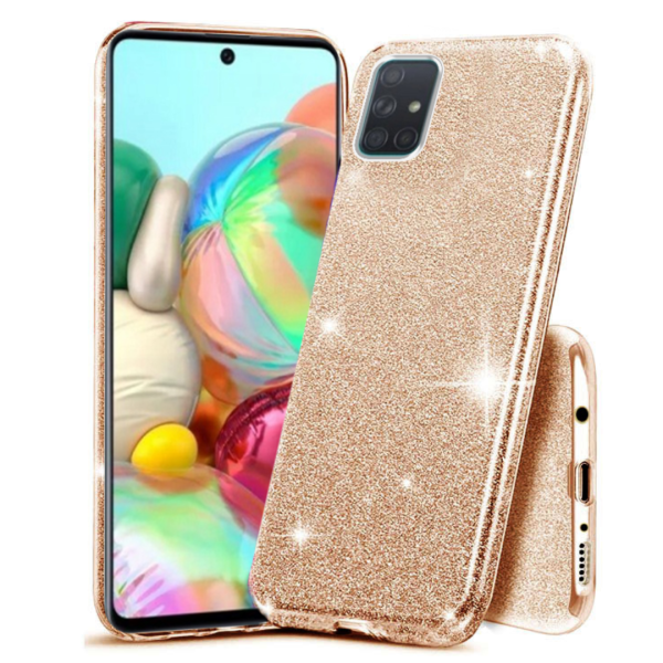 Samsung A51 Силиконов кейс с брокат Shining