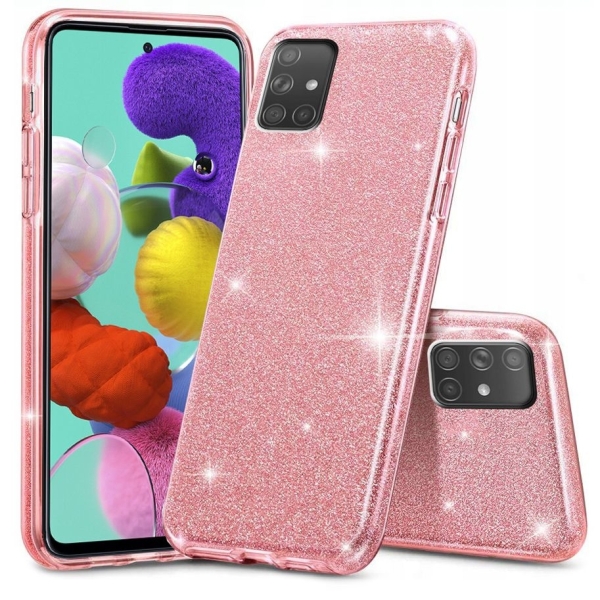 Samsung A51 Силиконов кейс с брокат Shining