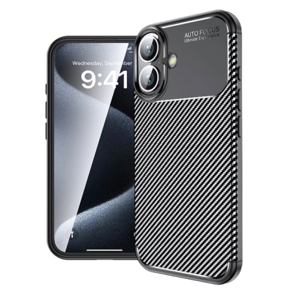 iPhone 16 Plus Силиконов кейс Carbon