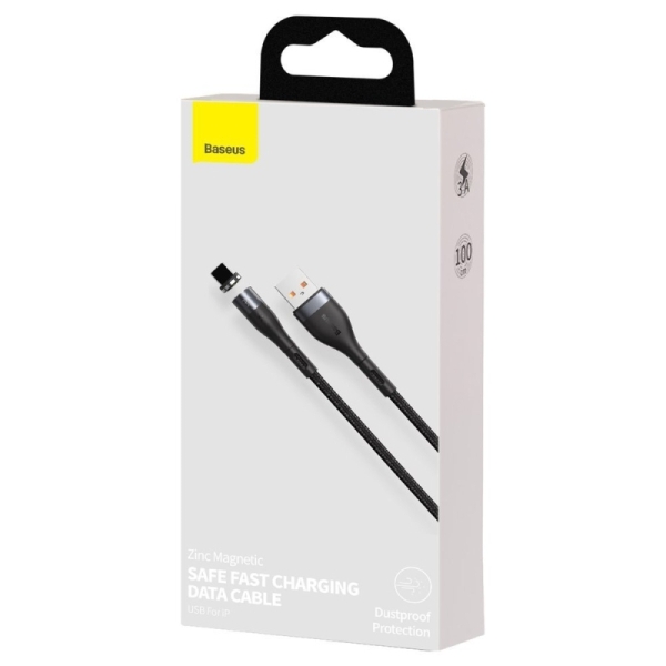 USB кабел Baseus Zinc Magnetic Safe Fast Charging USB to Lightning 2.4A 1m