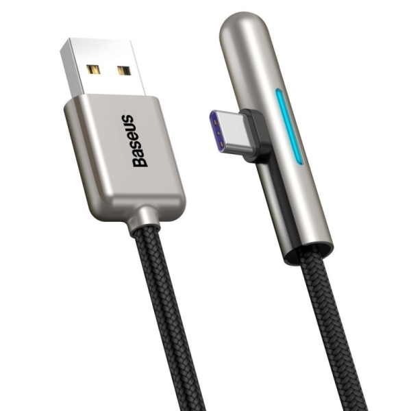 USB кабел Baseus Iridescent Lamp HW flash charge Mobile Game USB to Type C 40W 1m