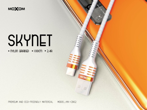 USB кабел MOXOM MX-CB62 1M 2.4A fast micro