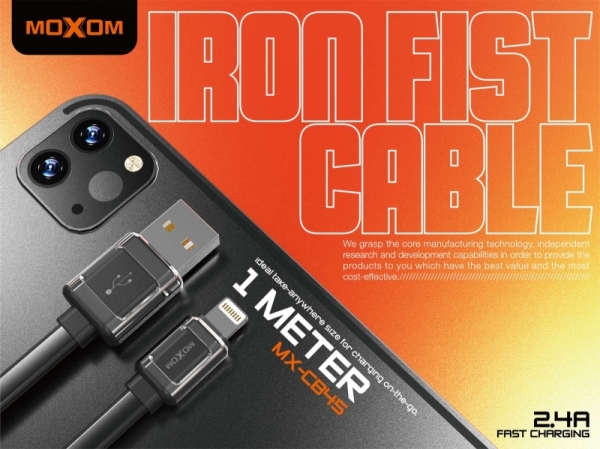 USB кабел MOXOM MX-CB45 1M 2.4A fast Type C