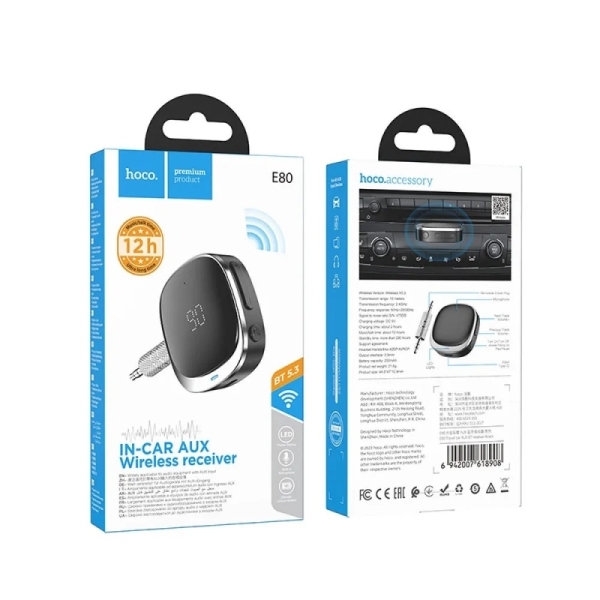 Адаптер HOCO E80 / AUX Jack 3,5mm Bluetooth